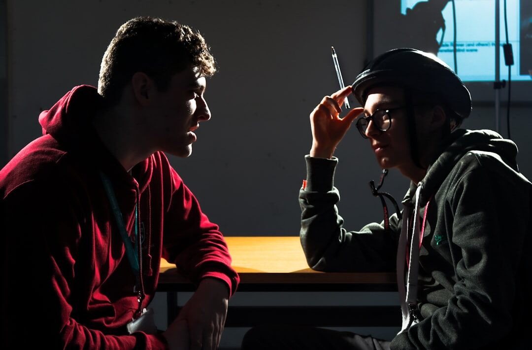 detective conversation scene
